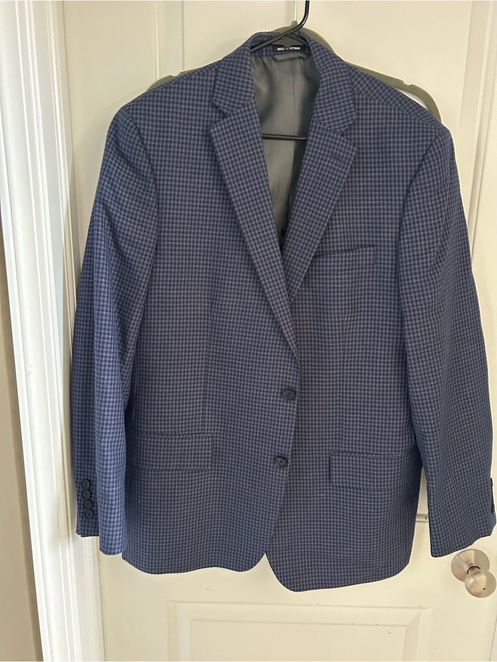 Claiborne Blue Micro-Check Sport Coat